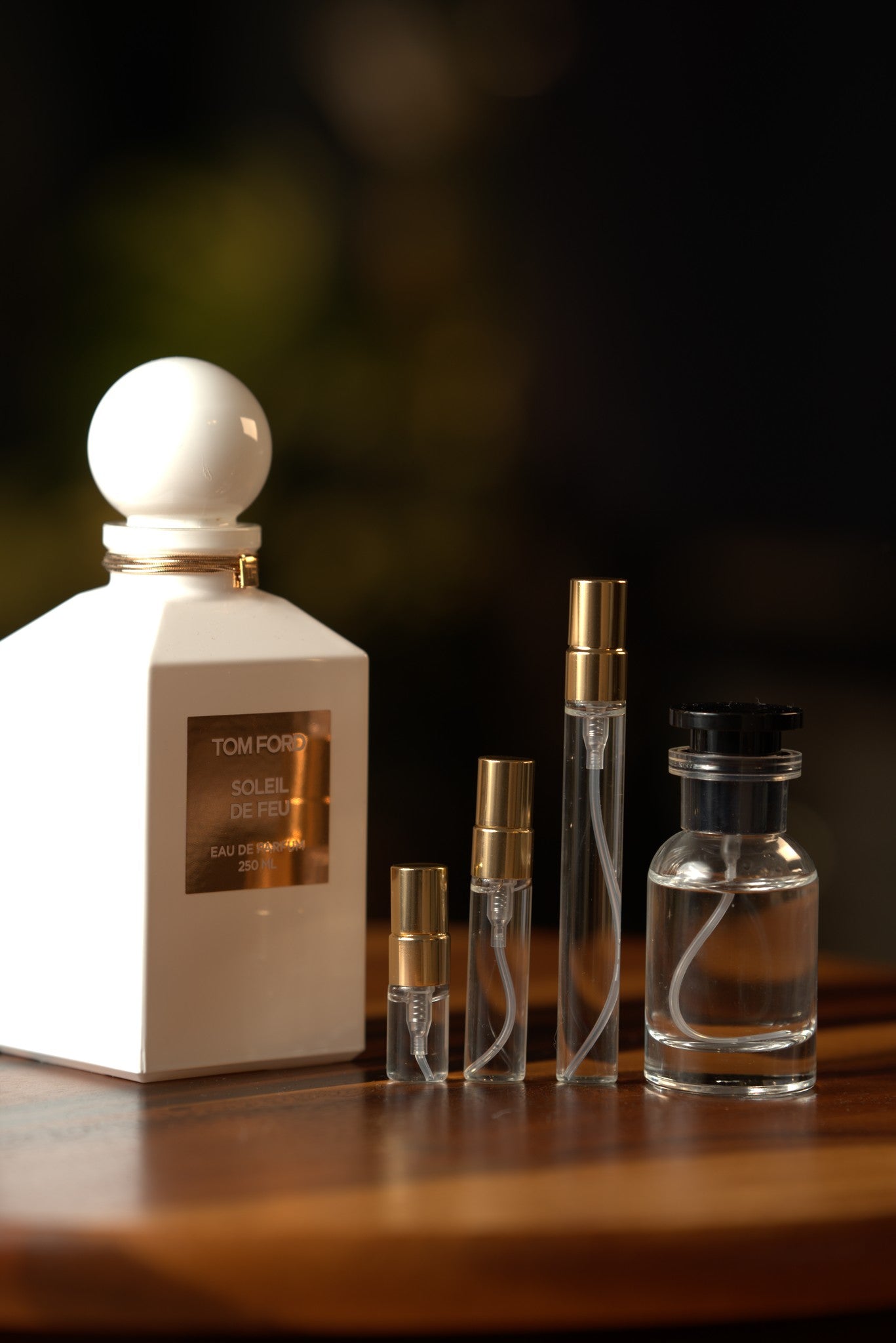 Atelier Elemental real bottle photo - Tom Ford Soleil de Feu decant, 2ml 5ml 10ml vials