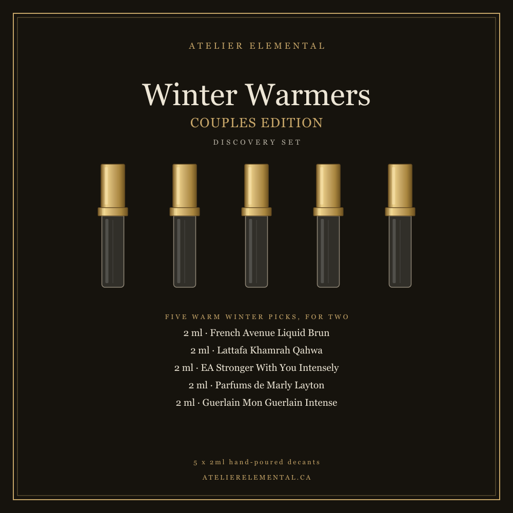 Winter Warmers Discovery Set: Couples Edition (5 x 2ml) fragrance decant set