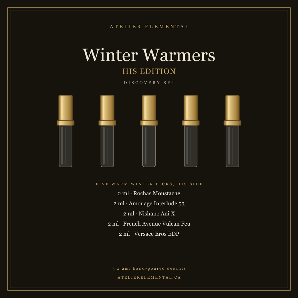 Winter Warmers Discovery Set: His Edition (5 x 2ml) fragrance decant set