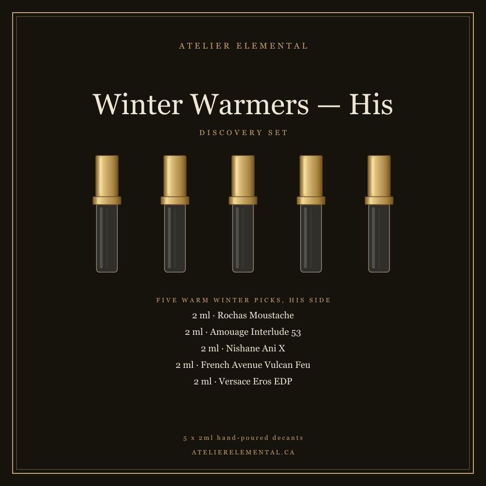 CHALEUR D'HIVER — COFFRET DÉCOUVERTE, ÉDITION LUI (5 x 2 ml) — parfums en décant