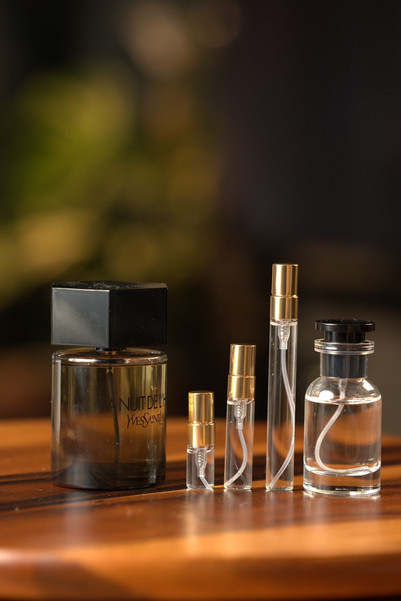 Atelier Elemental real bottle photo - Yves Saint Laurent La Nuit de l'Homme decant, 2ml 5ml 10ml vials